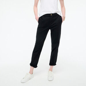 J.Crew Factory High-rise girlfriend chino pant black 16